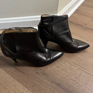 Kate Spade Black Leather Ankle Boots
